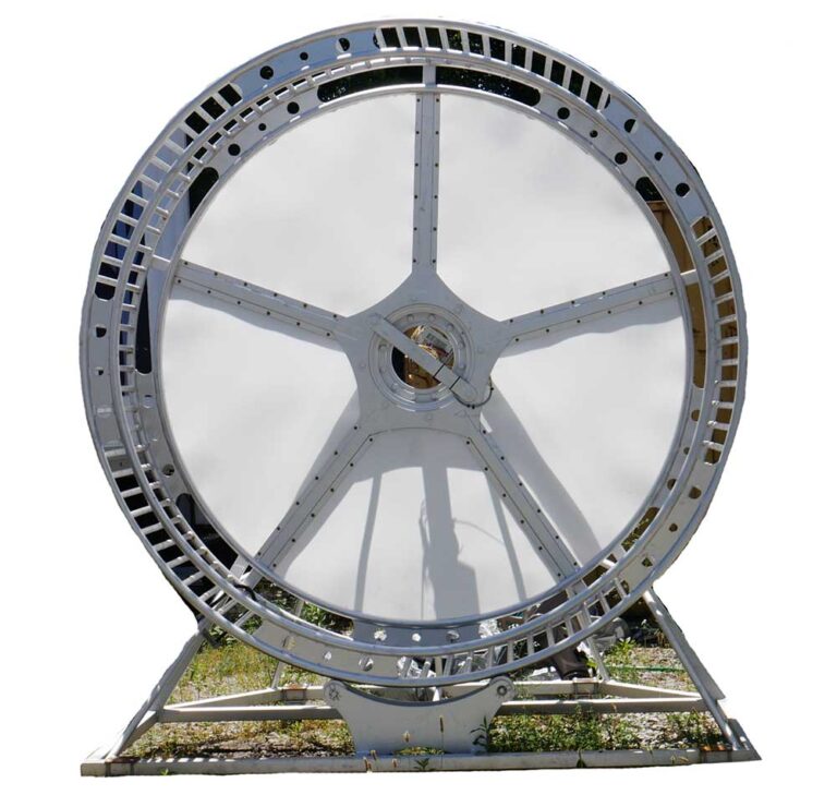 kinetic sculpture Rat Race human powered life-size rotating wheel