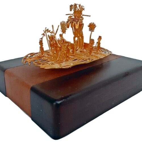 Luis Alberto Cano - The Muisca Raft - 24K Gold Plate