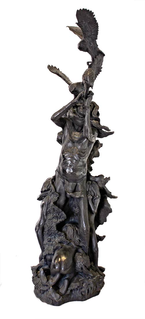 RV Greeves - bronze sculpture - Calling the Spirits
