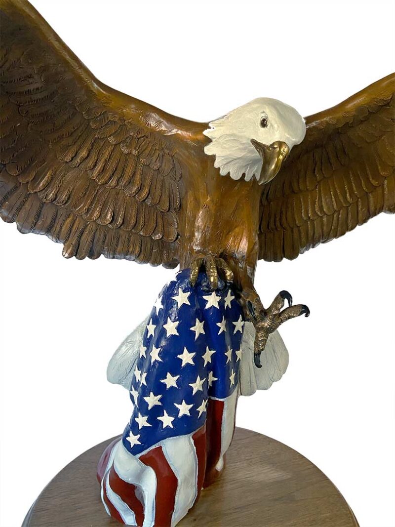 Bronze Eagle Sculpture by David Anderson - The Color Guard