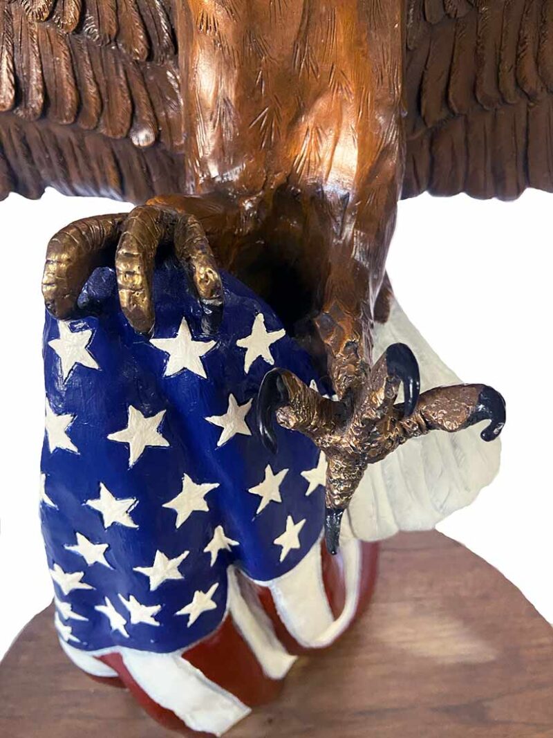 Bronze Eagle Sculpture by David Anderson - The Color Guard
