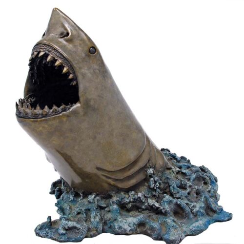 Joseph Quillan noted bronze artist – bronze shark sculpture White Death