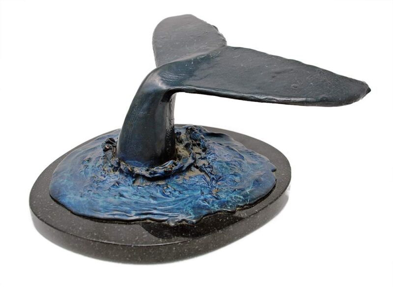 Robert Wyland marine artist - bronze whale sculpture Whale Sighting