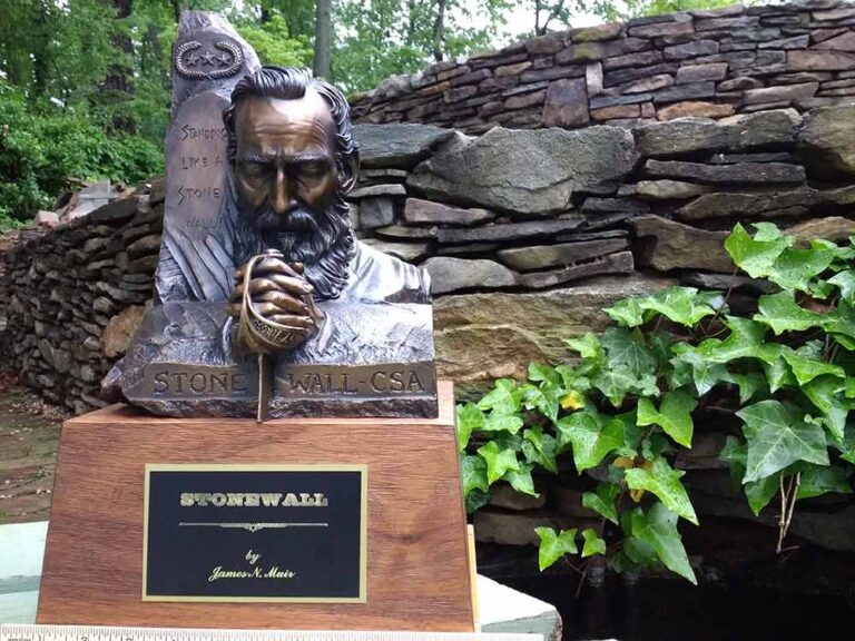 Stonewall Jackson bronze bust sculpture by James Muir Allegorical Artist
