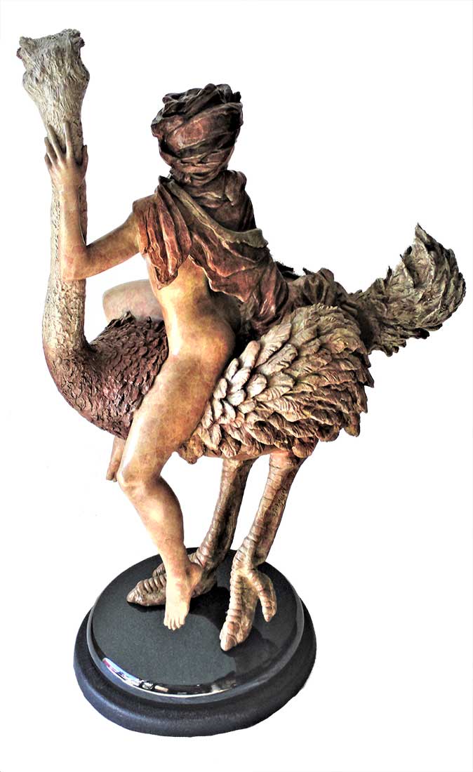 Martin Eichinger a Limited Edition Figurative Bronze Sculpture titled Adrenaline Rising