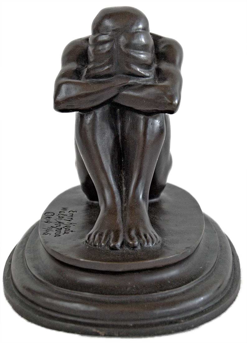 Emry Kopta - bronze limited edition a sculpture titled Hopi Thinker