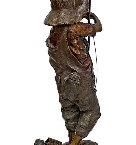 Walt Horton bronze sculpture Hook, Line. and No Sneakers