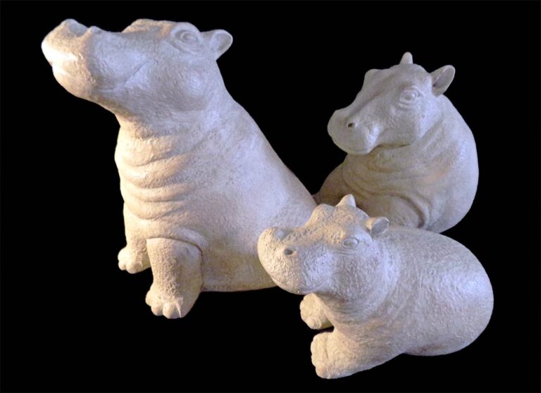 Hippo Sculptures by Paul Bellardo for Austin Sculpture for sale on Sculpture Collector