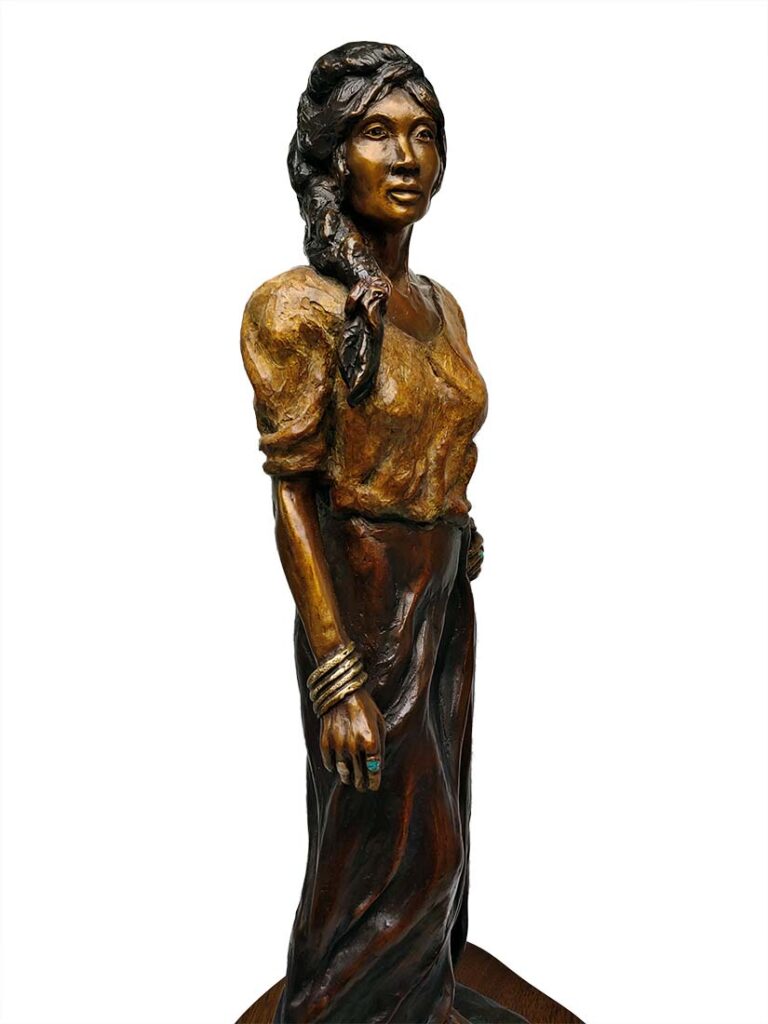 Adryanna Ciera – bronze sculpture of a lady – Looking to the Future