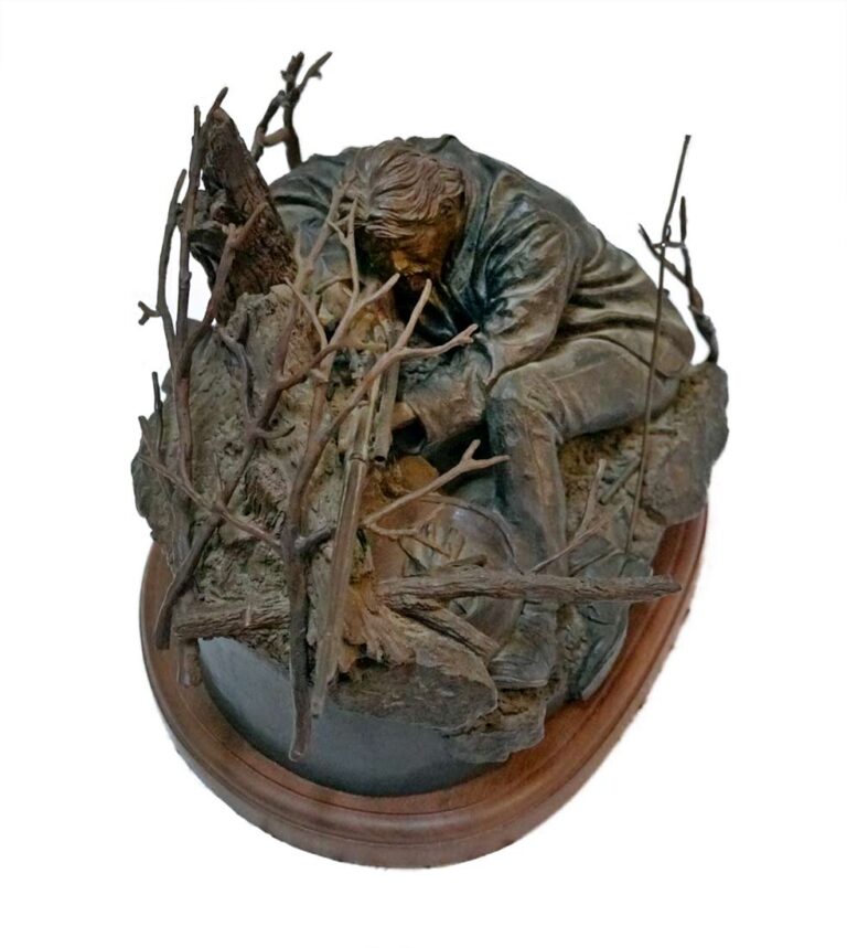 Whitworth Sharpshooter a bronze Civil War Sculpture by Allegory bronze artist James Muir