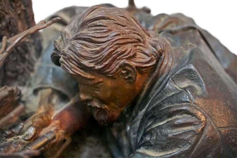 Whitworth Sharpshooter a bronze Civil War Sculpture by Allegory bronze artist James Muir
