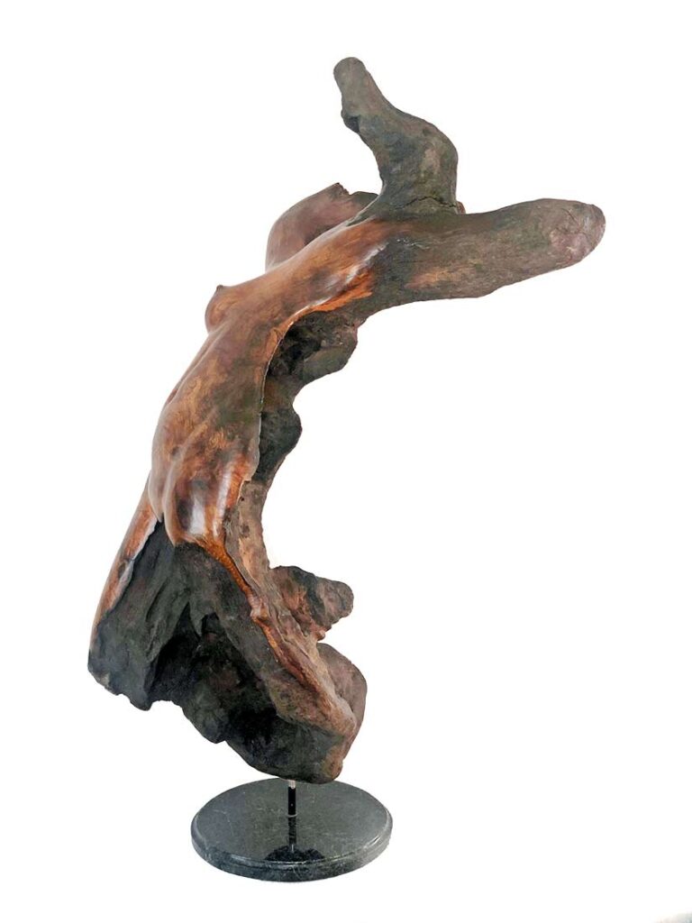 Sig deTonancour – wood sculpture Female Lounging Torso