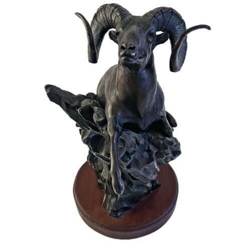 Stephen LeBlanc artist sculptor bronze sculpture of a Ram