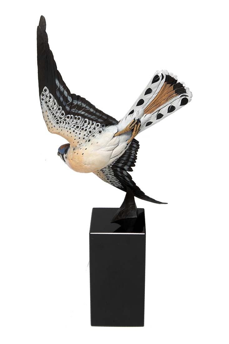 Monelli Bronze Bird sculpture colorful patina