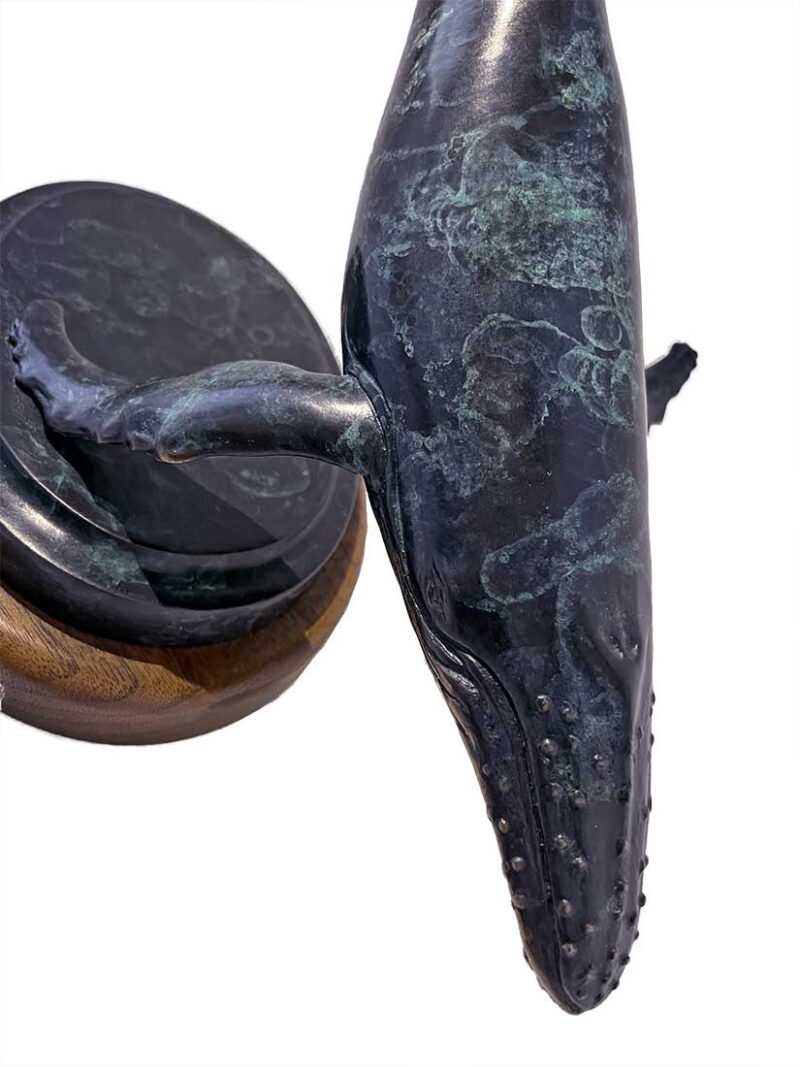Vince Valdez - After the Blow a limited edition bronze whale sculpture