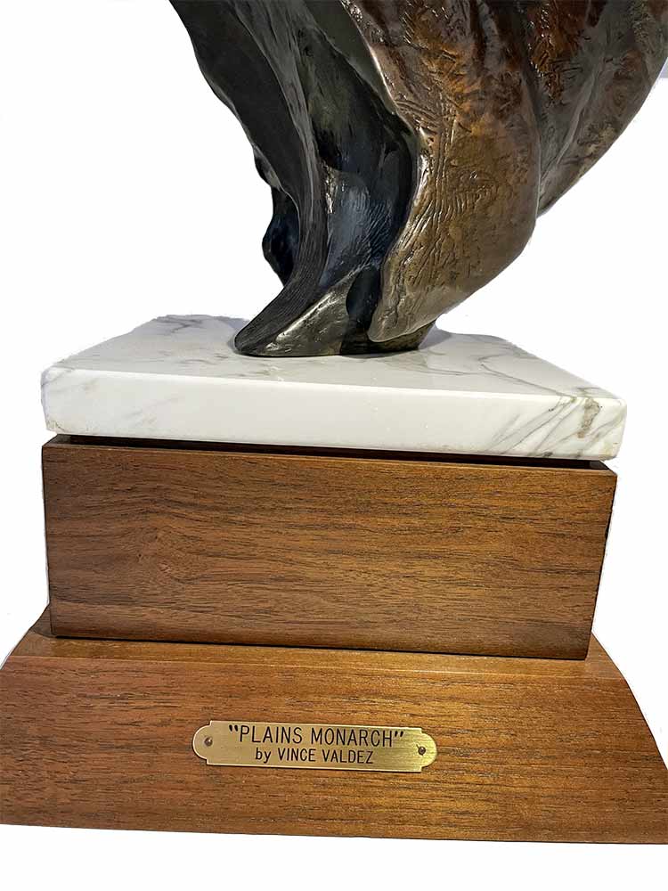 Plains Monarch a limited edition bronze antelope sculpture by Vince Valdez