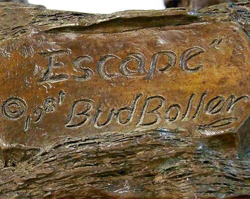 Escape a bronze Native American sculpture by Bud Boller
