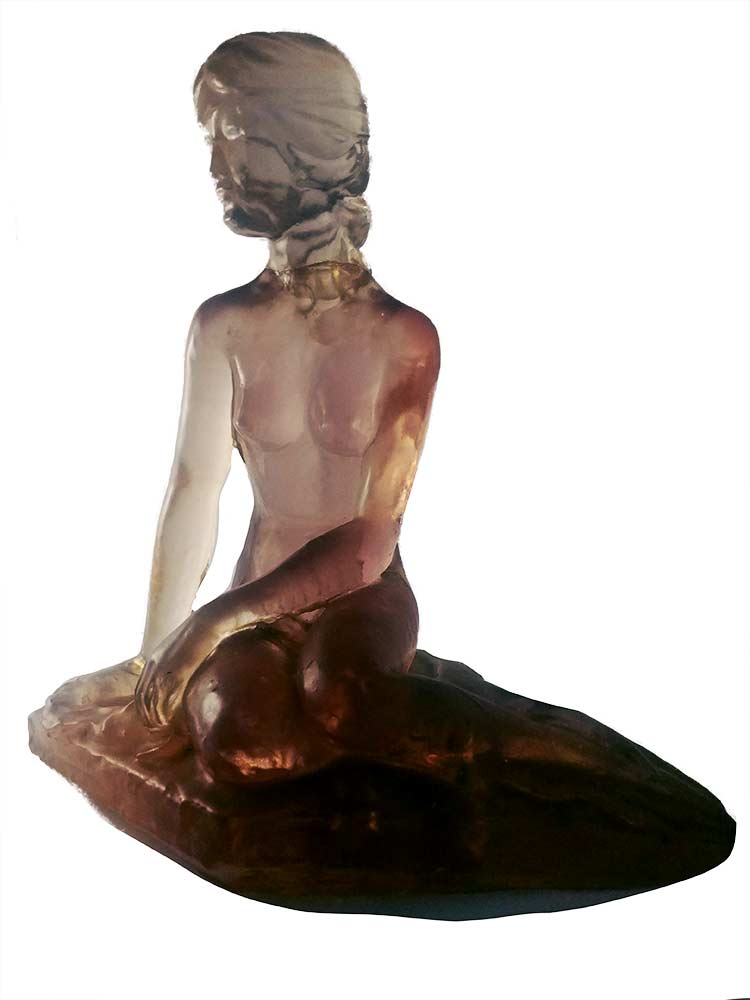 Dorothy Thorpe Lucite Resin Sculpture titled Mermaid