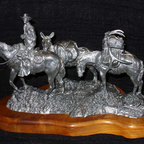 Rusty Phelps pewter sculpture The Outfitters