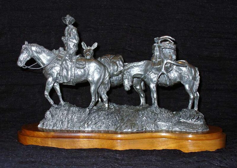 Rusty Phelps pewter sculpture The Outfitters