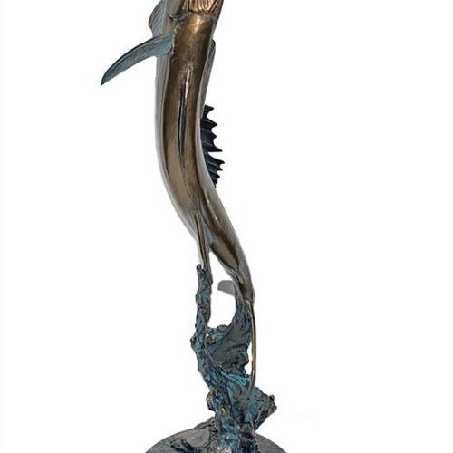 Flyin’ Sail a bronze Sailfish sculpture by Kent Ullberg