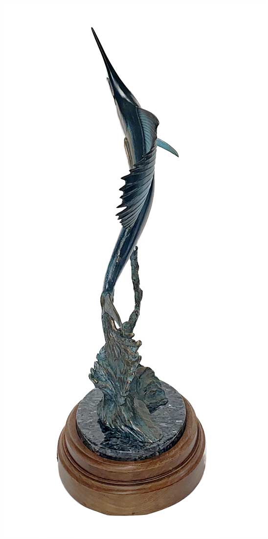 Flyin' Sail a bronze Sailfish sculpture by Kent Ullberg