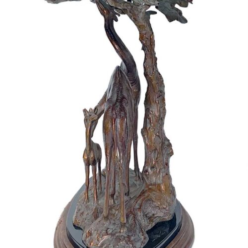 Kent Ullberg limited edition bronze Giraffe sculpture Tree shapers