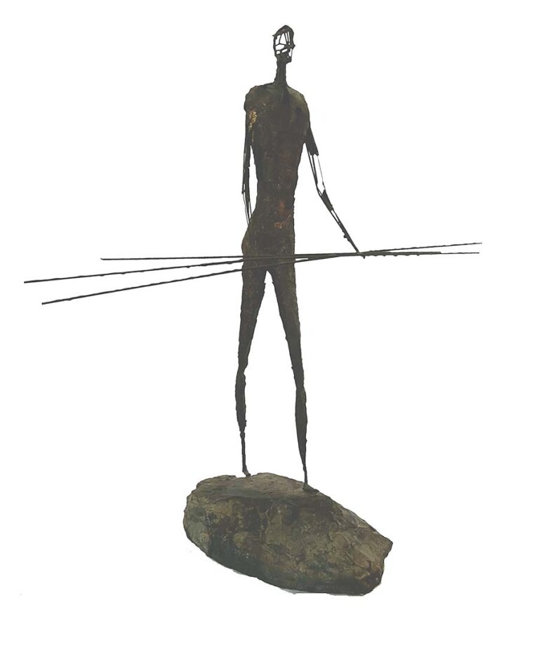 Wire Walker a bronze sculpture by noted artist Bill Jamison