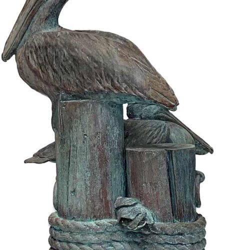 A bronze sculpture of Pelicans by Bruce Killen