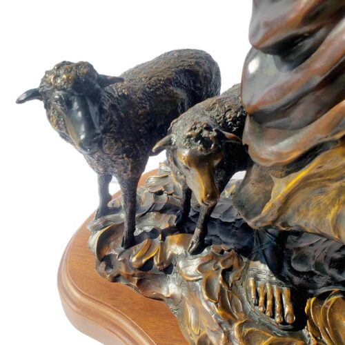 The Good Shepherd a limited edition bronze sculpture by Danny D. Edwards