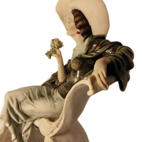 Lady at Ease a porcelain sculpture figurine by Giuseppe Armani