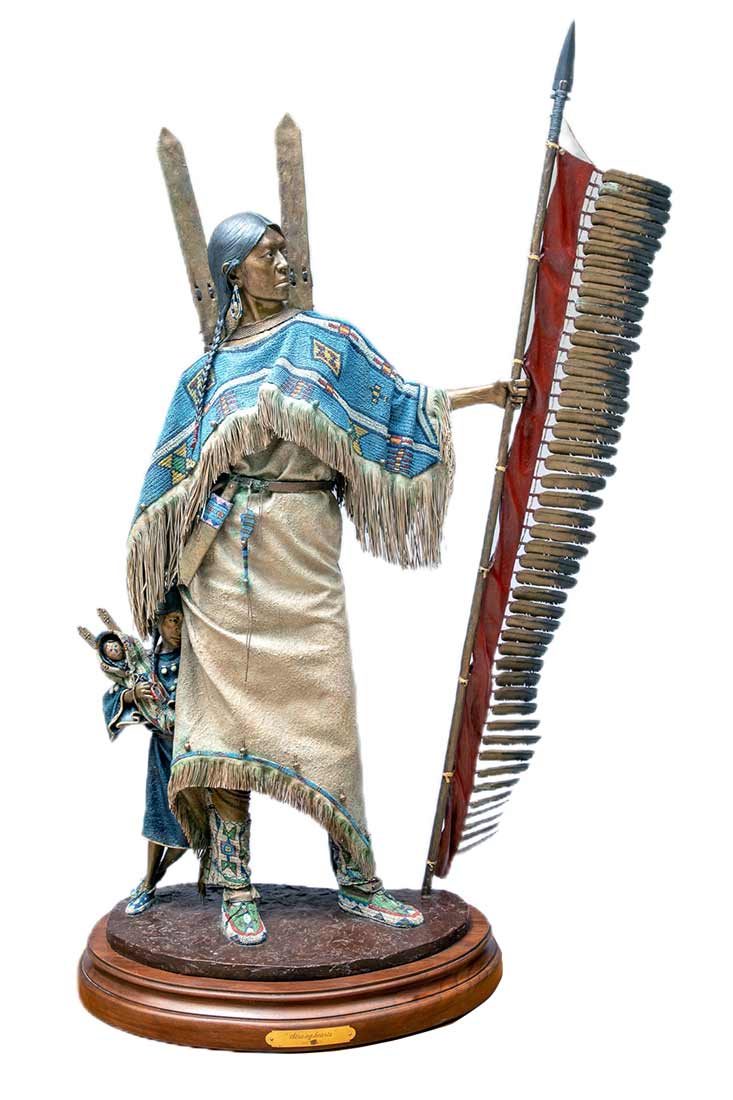 Stronghearts Masterwork a bronze Native American sculpture by Dave McGary