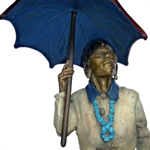 Navajo Princess a limited edition bronze Native American sculpture created by noted artist Marie Barbera