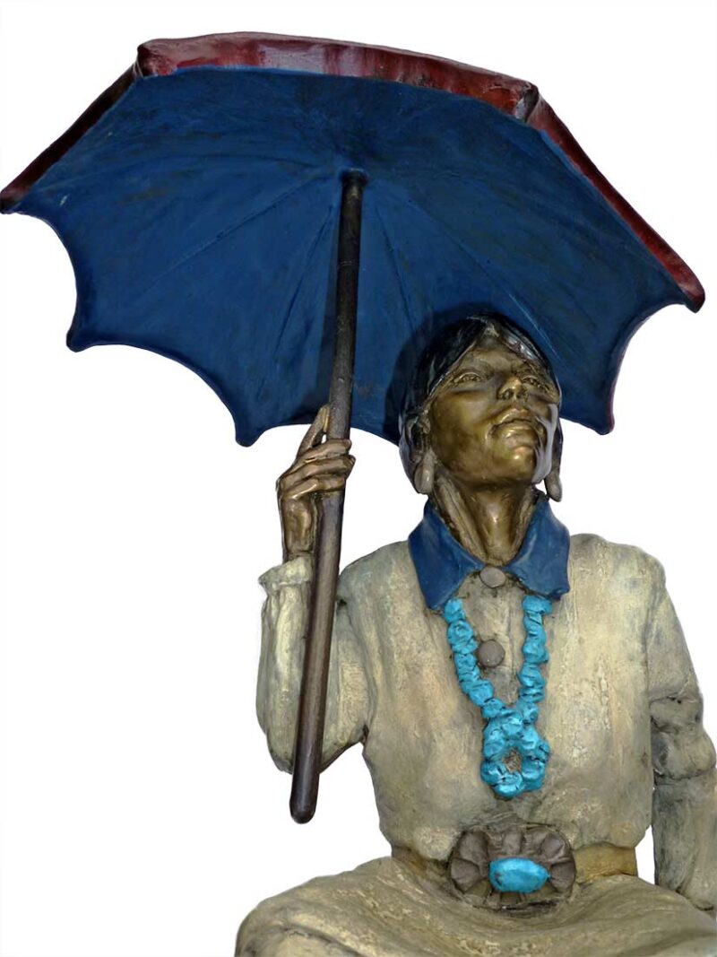 Navajo Princess a limited edition bronze Native American sculpture created by noted artist Marie Barbera