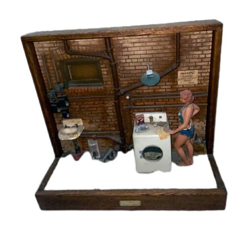 The Laundry a mixed-media diorama by Michael Garman
