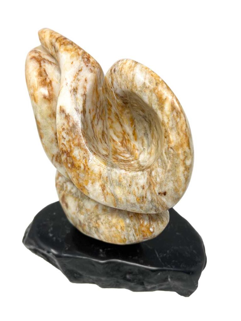 Venus Rising a stone sculpture form alabaster by Michele Chapin