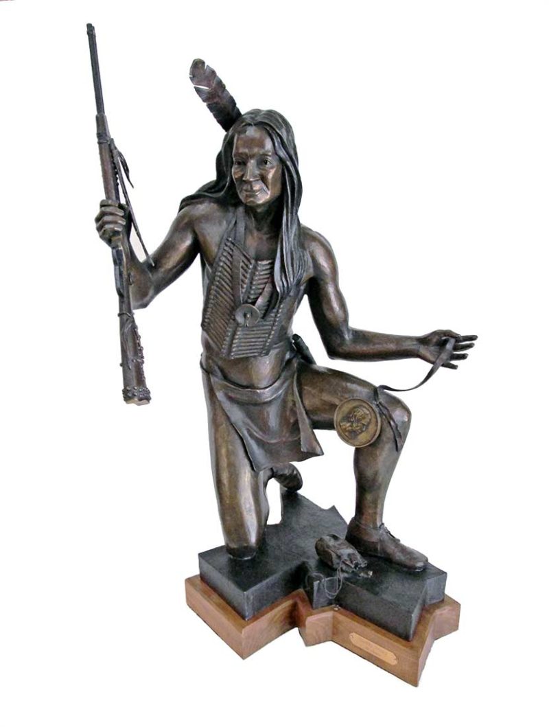 Goodbye Treaty a limited edition bronze Native American Peace Treaty sculpture by noted sculptor-artist Ed Swena