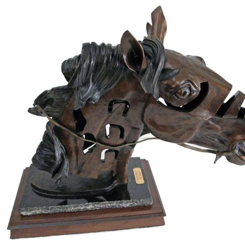 Limited Edition bronze equine sculpture titled War Pony by Ed Swena