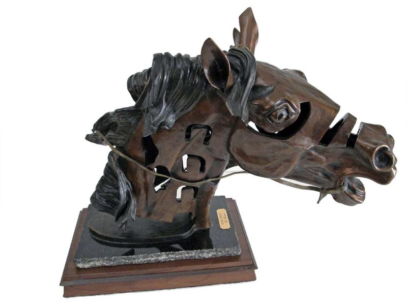 Limited Edition bronze equine sculpture titled War Pony by Ed Swena
