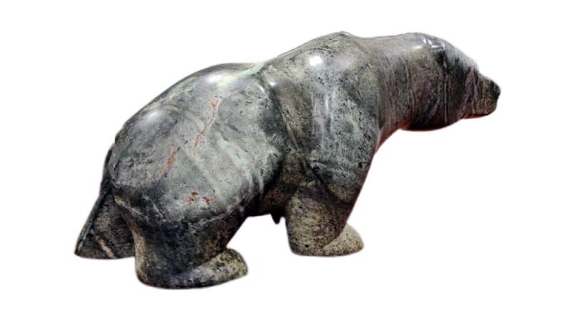 Sayed Hassan Vaezi  carved Brazilian Soap Stone Bear Sculpture