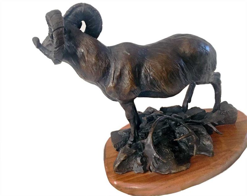 Ben France noted bronze sculptor-artist created Chadwick a Stone Sheep a limited edition bronze sculpture