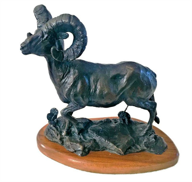 Ben France noted bronze sculptor-artist created Sonora a limited edition bronze Desert Sheep sculpture