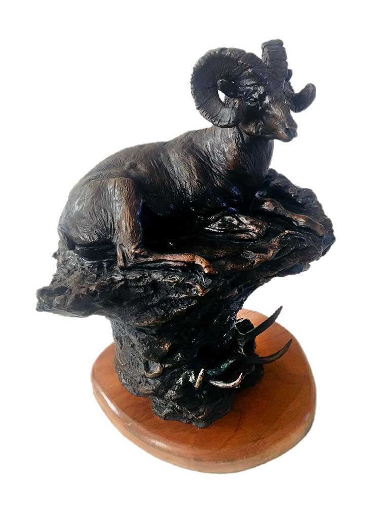 Ben France noted bronze sculptor-artist created Wapiti Ridge a limited edition bronze Big Horn sculpture