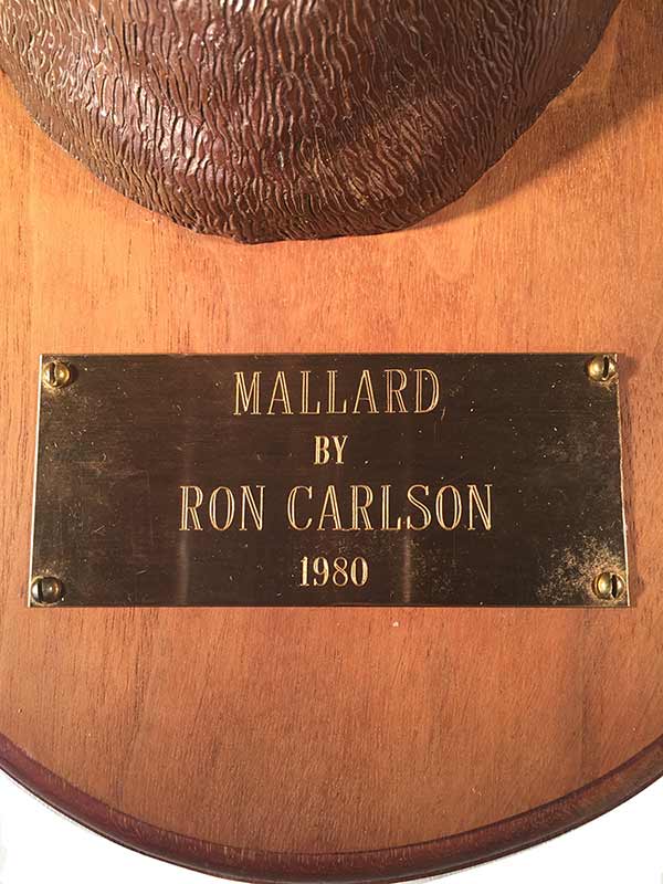 Mallard a limited edition bronze Mallard wall sculpture by Ron Carlson