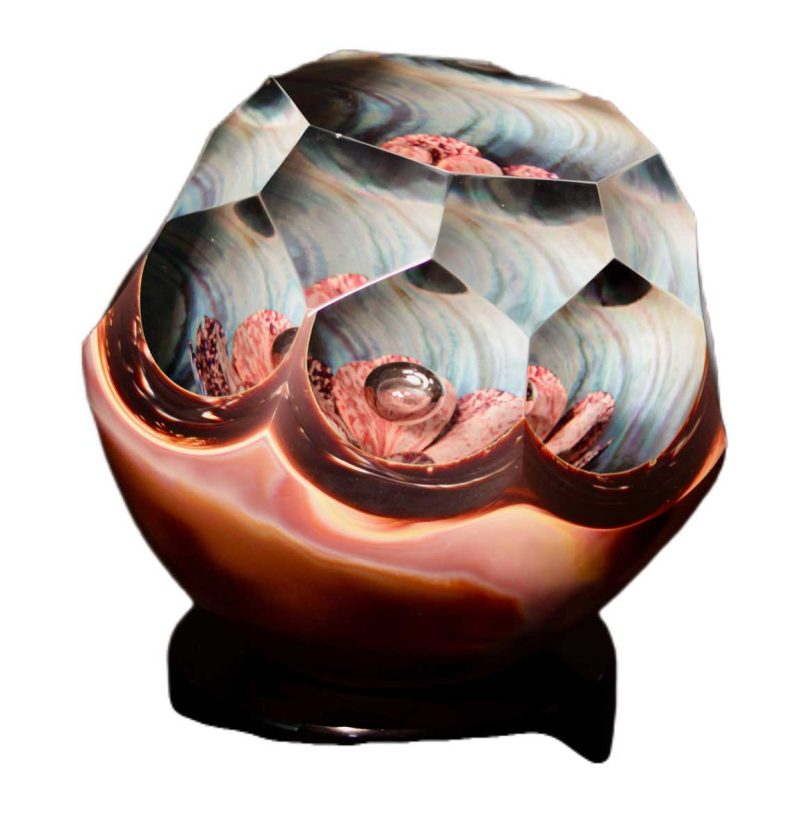 Glass Sculpture titled "Fiore" by the noted Italian Glass Artist Dino Rosin