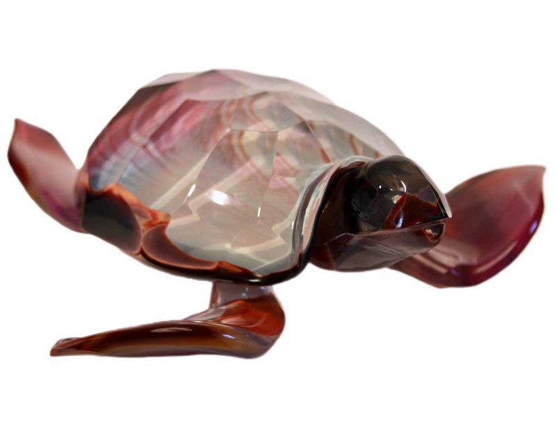 Glass Art-Sculpture titled "Turtle" by the noted Italian Glass Artist Dino Rosin