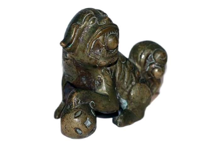 Unknown artist(Nygen TTB) bronze Vietnamese sculpture 15th or 16th century titled Copper Lion