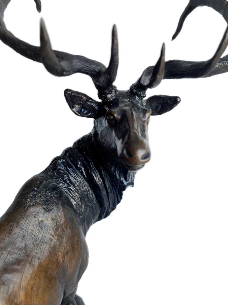 Wyoming Wapiti a limited edition bronze Elk sculpture by noted wildlife sculptor-artist R. Rousu