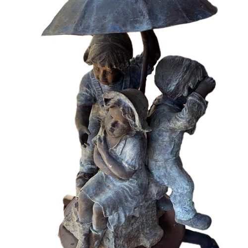 Bronze Garden sculpture by Pescara titled "3 Kids Garden". Great for outdoor decoration environment at an attractive price.