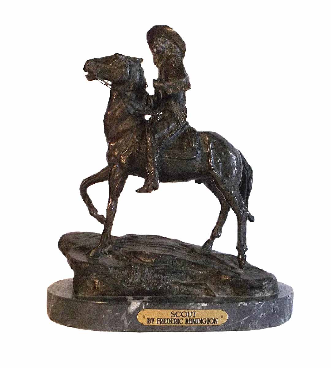 Inspired by Frederic Remington| Scout - bronze sculpture